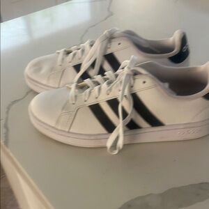 Adidas White and Black Women's Sneakers